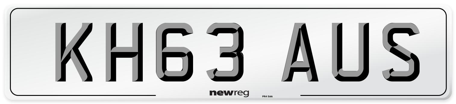 KH63 AUS Number Plate from New Reg